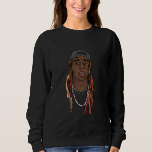 Lil Wayne Illustrated Face Sweatshirt