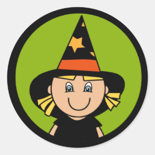 Lil' Witch Classic Round Sticker