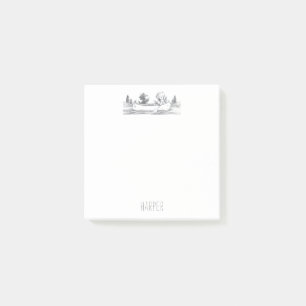 Lil Wolf Canoe Post-it Notes