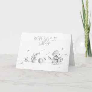 Lil Wolf Parade Birthday Card