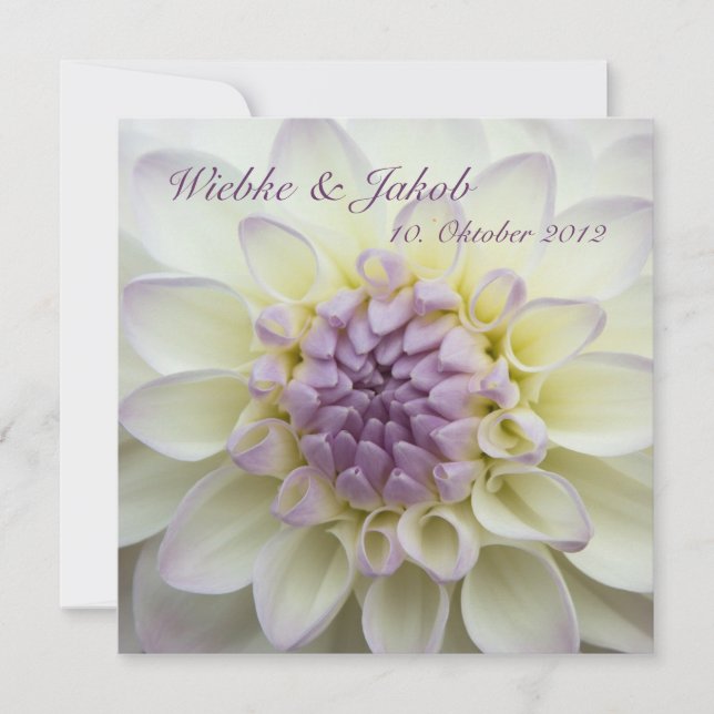 Lila Dahlie ・ wedding invitation (Front)