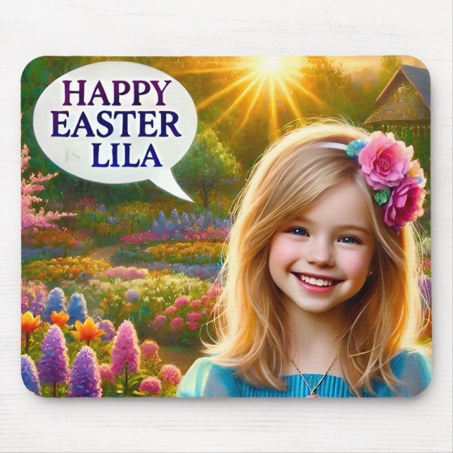 LILA ~ HAPPY EASTER ~  MOUSE PAD (Front)