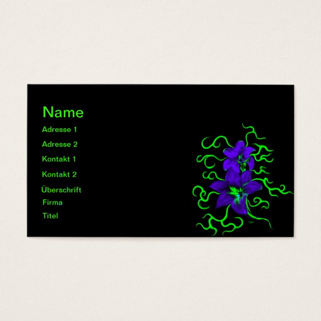 lila Lilie Blume (Front)