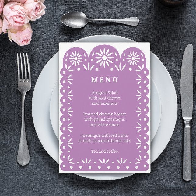 LILA MEXICAN PAPEL PICADO menu (Creator Uploaded)