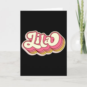 Lila Name Personalised First Name Surname Card