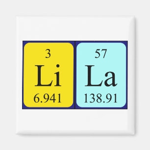 Lila periodic table name magnet