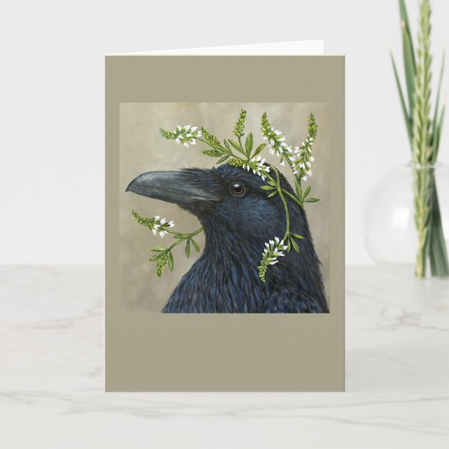 Lila the raven card (vertical (Front)