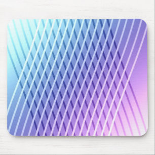 Lilac And Blue Abstract Striped Pattern Mouse Pad
