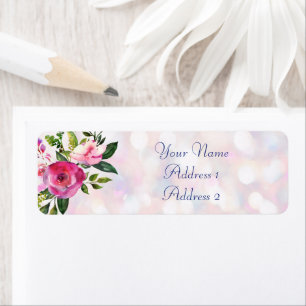 Lilac and Butterfly Avery Address Labels