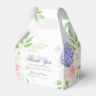 Lilac and Peony Sophisticated Wedding Favour Box
