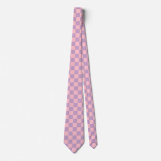 Lilac and Pink Chequerboard Tie