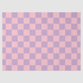 Lilac and Pink Chequerboard Tissue Paper
