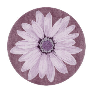 Lilac and Purple Flower Cutting Board