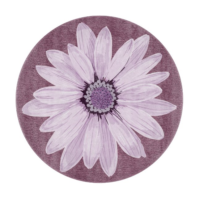 Lilac and Purple Flower Cutting Board (Front)