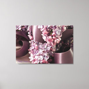 Lilac And Ribbon Curls Canvas Print