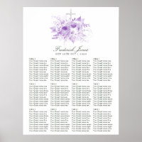 Lilac and Silver Floral Baptism or Christening