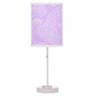 Lilac and White Paisley Table Lamp