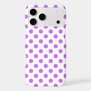 Lilac and white polka dots