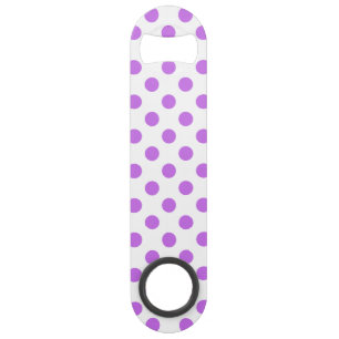 Lilac and white polka dots