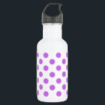 Lilac and white polka dots 532 ml water bottle<br><div class="desc">Lilac and white polka dots</div>
