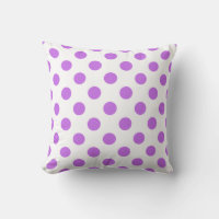 Lilac and white polka dots