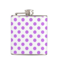 Lilac and white polka dots