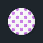 Lilac and white polka dots magnet<br><div class="desc">Lilac and white polka dots</div>