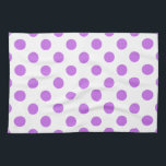 Lilac and white polka dots tea towel<br><div class="desc">Lilac and white polka dots</div>