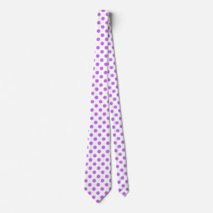 Lilac and white polka dots tie