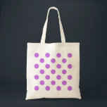 Lilac and white polka dots tote bag<br><div class="desc">Lilac and white polka dots</div>