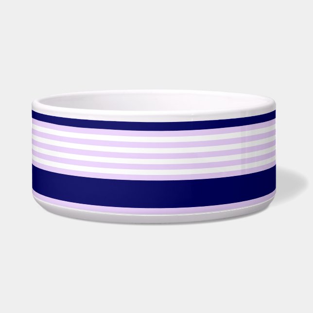 Lilac and white stripes pattern with navy blue (Front)