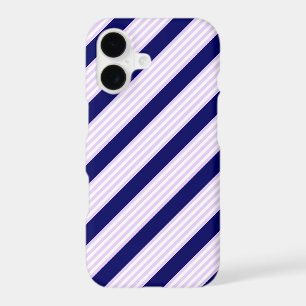 Lilac and white stripes pattern with navy blue