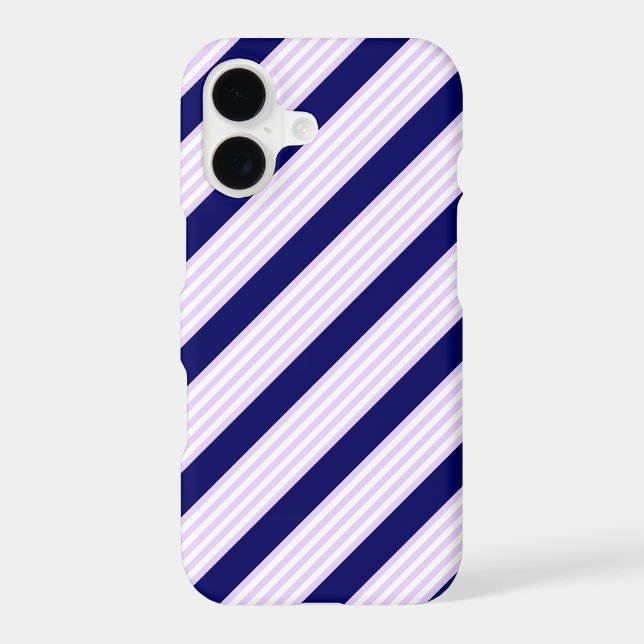 Lilac and white stripes pattern with navy blue (Back)
