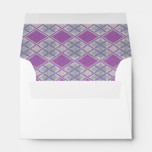 LILAC ARGYLE KNIT A6 Envelope 