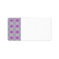 LILAC ARGYLE KNIT Address Labels