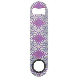 LILAC ARGYLE KNIT Speed Bottle Opener