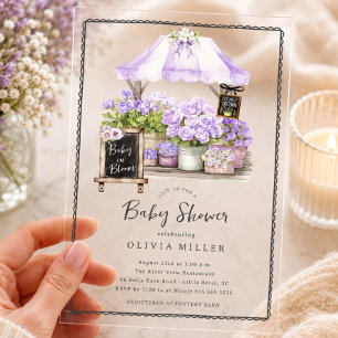 Lilac Baby Bloom Shower Invitation