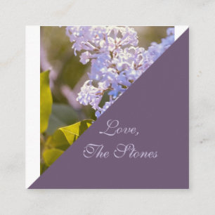 Lilac Baby Shower Thank You Card