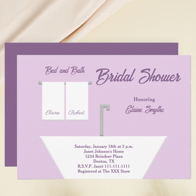 Lilac Bed and bath Bridal Shower Invitation (Creator Uploaded)