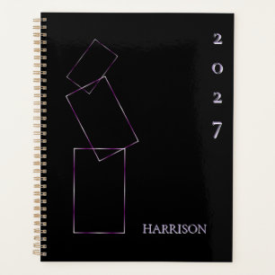 Lilac Black  Geometric Frame Custom  Planner