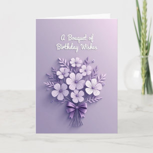 Lilac Bloom Birthday Card