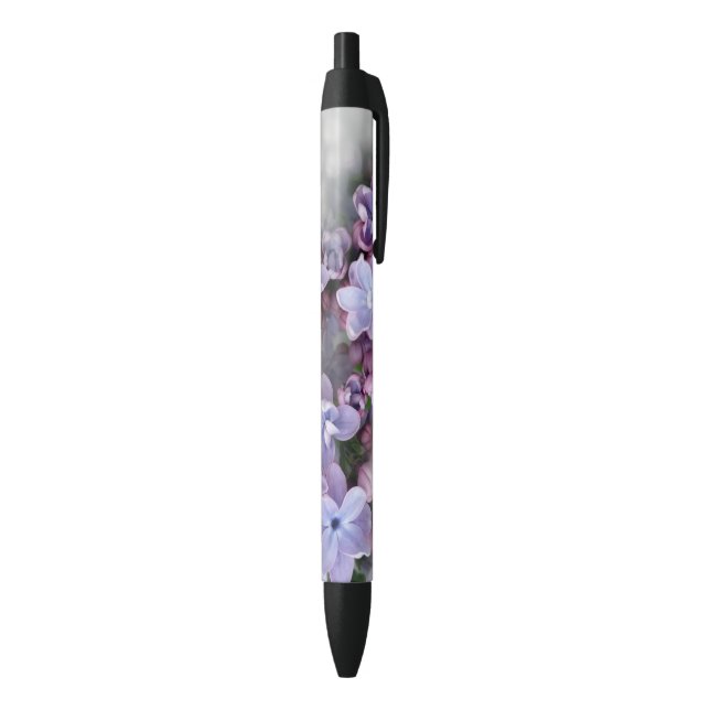 Lilac blooming black ink pen (Bottom (Vertical))