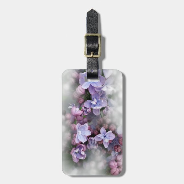 Lilac blooming luggage tag (Front Vertical)