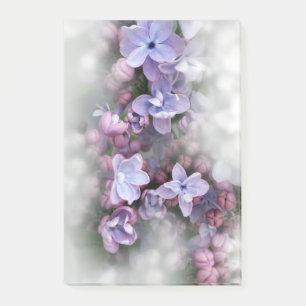 Lilac blooming post-it notes
