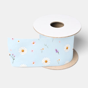 Lilac Bloomlets Satin Ribbon