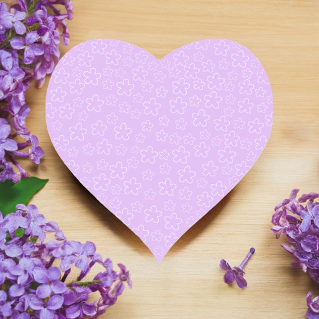 Lilac Blossom Heart Sticker (Lilac Blossom Heart Sticker)