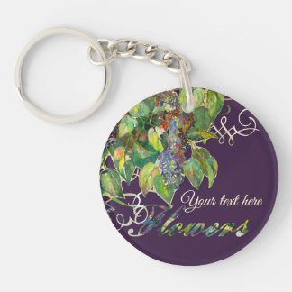 lilac blossoms key ring