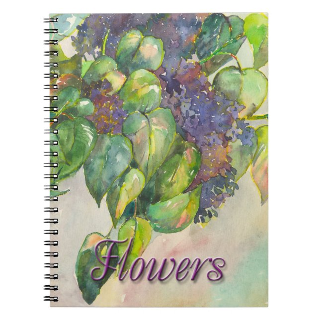 lilac blossoms Spiral Photo Notebook (Front)