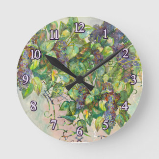 lilac blossoms Wall Clock