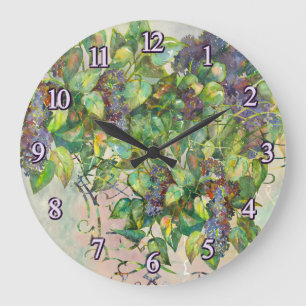 lilac blossoms Wall Clock